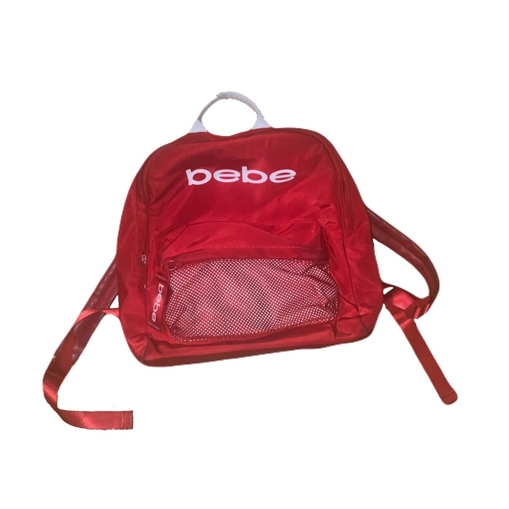 Bebe Red Mini Backpack With Front Mesh Pocket - image 1